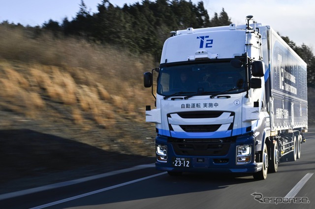 日清食品とT2がレベル2自動運転トラックを用いた幹線輸送の実証実験を関東と関西を結ぶ高速道路で6月から開始