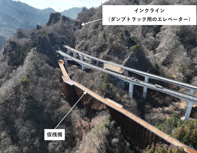 高崎側からの施工状況