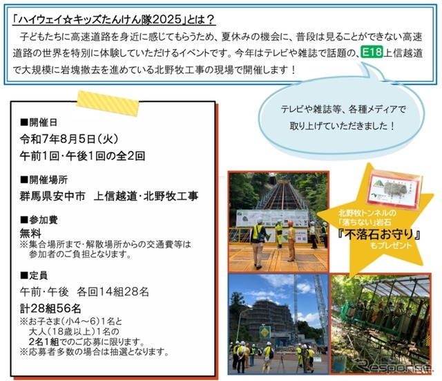 小学生向けイベント「ハイウェイ☆キッズたんけん隊2025」