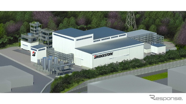 使用済タイヤの精密熱分解パイロット実証プラントの外観（イメージ）