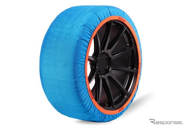 約30本分のペットボトルから生まれた布製タイヤチェーン「イッセ・スノーソックス リサイクル」