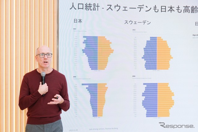 「スウェーデンも日本も高齢化が進んでいます」とブロバーグ氏