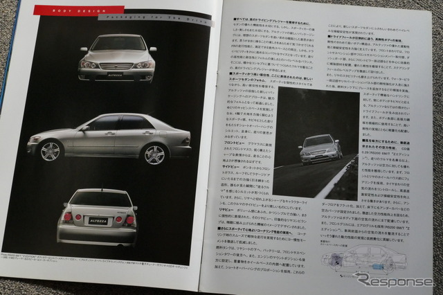 トヨタ・アルテッツァ 当時のカタログ