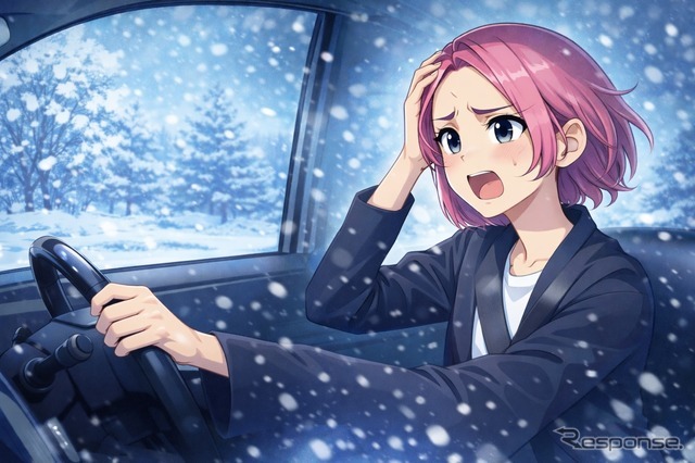 雪道の運転（イメージ）
