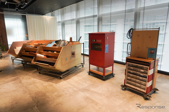 船場の共創家具がならぶヤマハ発動機の共創スペース「リジェラボ」