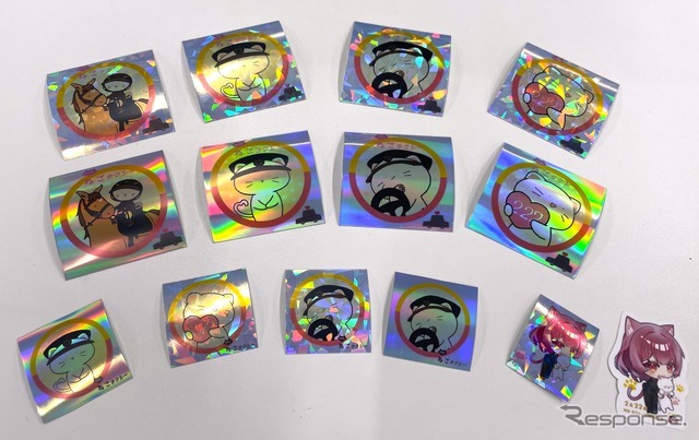 キラキラ輝くネコシール