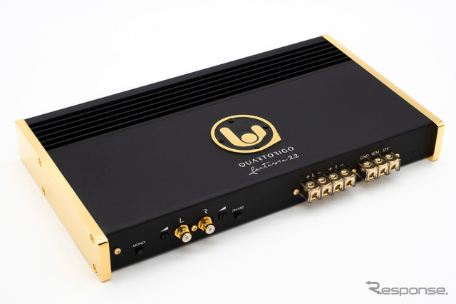 「外部パワーアンプ」の一例（クワトロリゴ・ファンタジア シリーズ）。