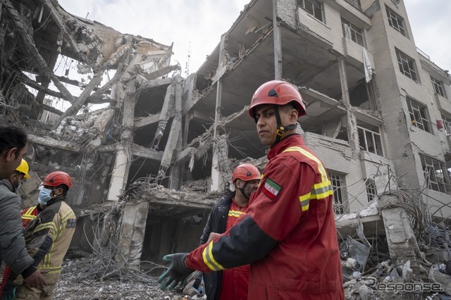 米イスラエルに攻撃されたイラン、テヘラン市内の建物（3月12日撮影）