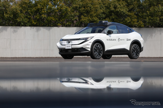 日産・Wayve・ウーバーが自動運転で協業：日産リーフ自動運転車