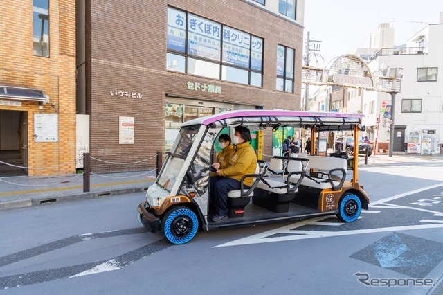 杉並区グリーンスローモビリティ×次世代タイヤ AirFree 実証実験：荻窪駅西口出発