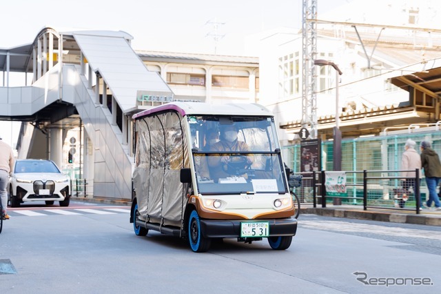 杉並区グリーンスローモビリティ×次世代タイヤ AirFree 実証実験：荻窪駅西口出発