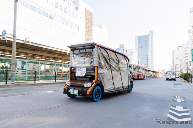 杉並区グリーンスローモビリティ×次世代タイヤ AirFree 実証実験：荻窪駅西口出発