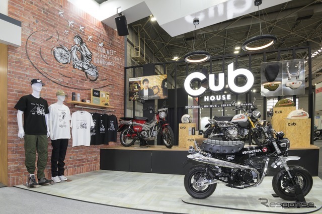 「Cub HOUSE（カブハウス）」をイメージした展示風景（大阪モーターサイクルショー2026）