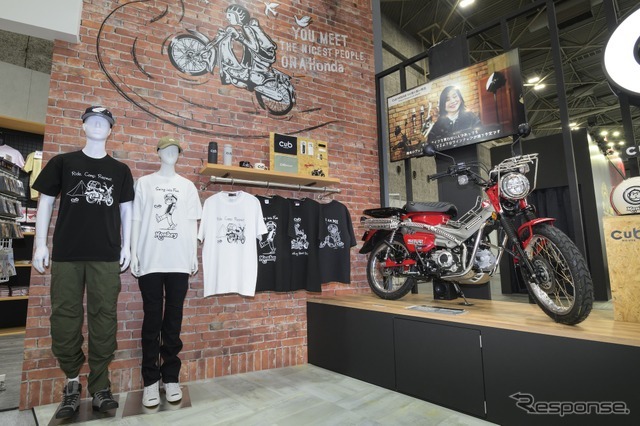 「Cub HOUSE（カブハウス）」をイメージした展示風景（大阪モーターサイクルショー2026）