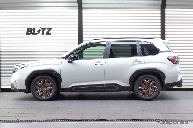 ブリッツ DAMPER ZZ-R　スバル・フォレスター装着例（基準車高：フロント 32mmダウン / リア 44mmダウン）