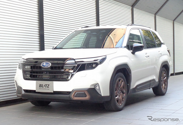 ブリッツ DAMPER ZZ-R　スバル・フォレスター装着例（基準車高：フロント 32mmダウン / リア 44mmダウン）