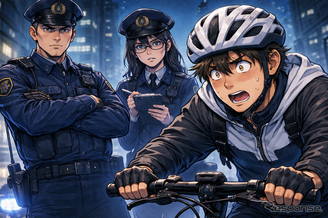 自転車に青切符（イメージ）