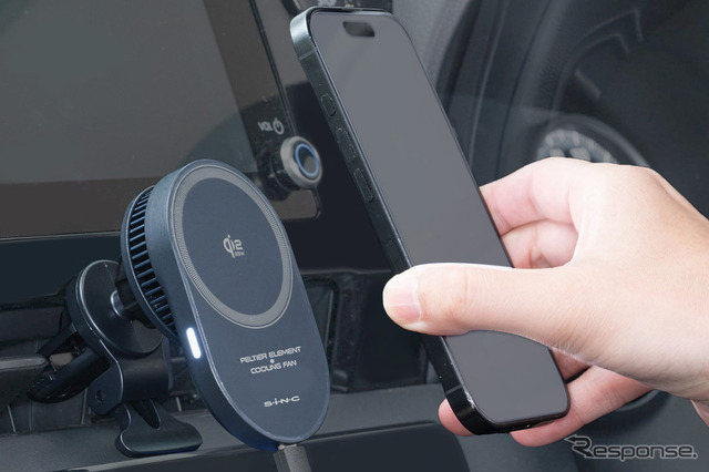 SEIWA・・冷却マグホールドスマホ充電ホルダーQi2.2/AC（D663）