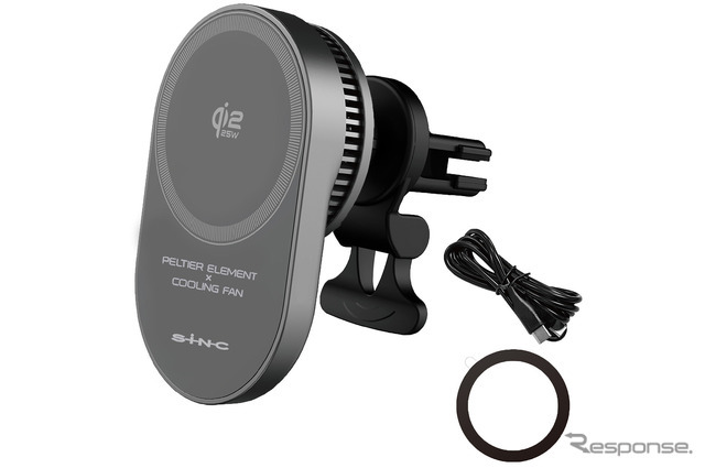 SEIWA・・冷却マグホールドスマホ充電ホルダーQi2.2/AC（D663）