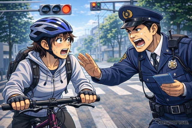 信号無視、横断歩行者妨害（イメージ）