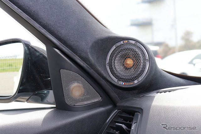 「パワーアンプ内蔵DSP」にてシステムが構築されたオーディオカーの一例。