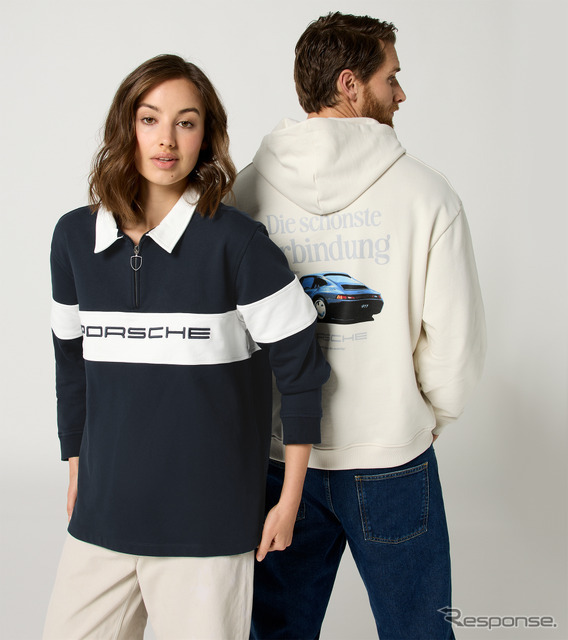 ポルシェライフスタイル「レトロコレクション」ラグビーシャツ＆フーディー