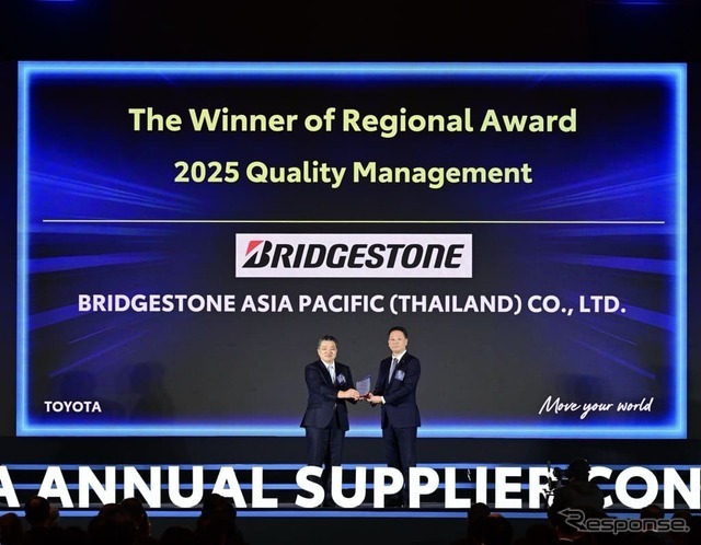 トヨタ モーター アジア 前田昌彦氏（左）、ブリヂストン アジア パシフィック 吉眞弘氏（右）