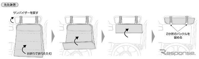カーメイト「バイザー取付 折りたたみサンシェード ジムニー用」