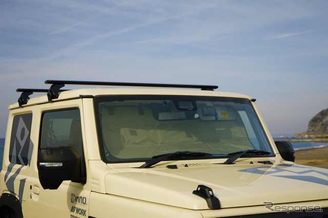 カーメイト「バイザー取付 折りたたみサンシェード ジムニー用」