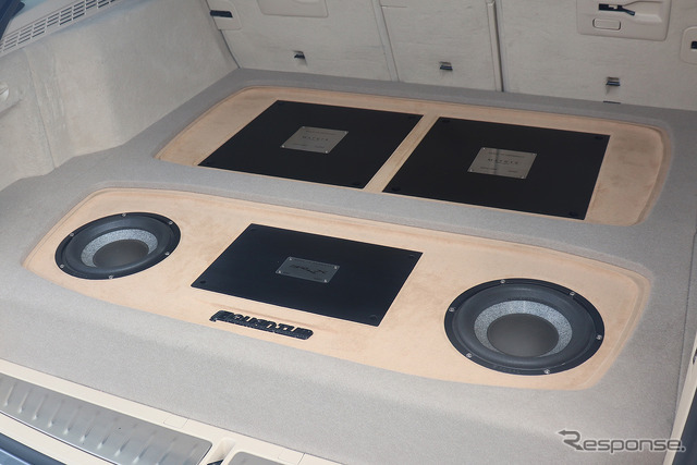 「単体DSP」にてシステムが構築されたオーディオカーの一例（製作ショップ:クァンタム＜茨城県＞）。