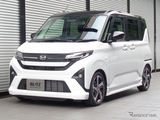 ブリッツ DAMPER ZZ-R　ムーヴ装着例（基準車高：フロント 24mmダウン / リア 29mmダウン）