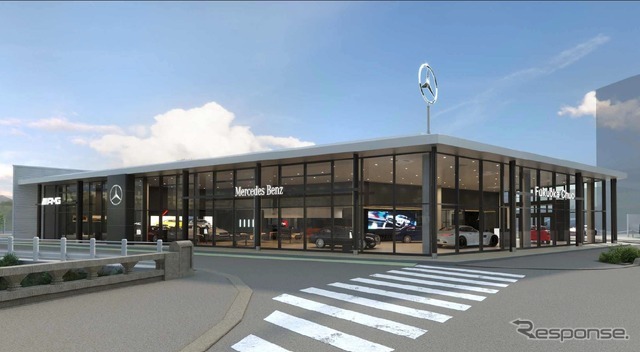 「ヤナセ福岡支店」（メルセデス・ベンツ福岡中央）のリニューアルイメージ