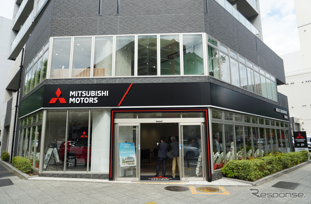 首都圏では約24年ぶりとなる三菱自動車の新店舗「東日本三菱自動車販売 関内店」