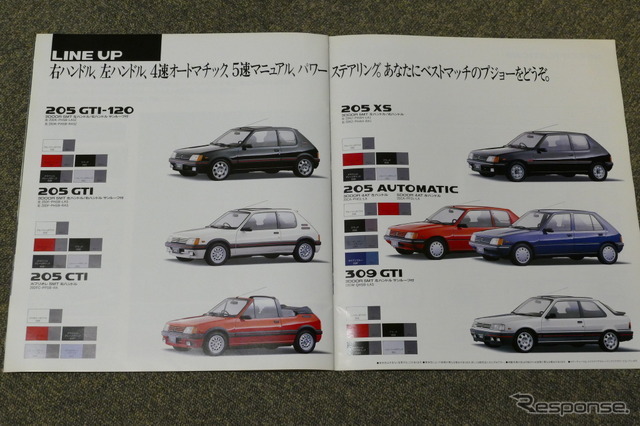 プジョー205GTI 当時のカタログ