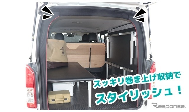『キャラバン/NV350』向けが登場した「アイズ-スクリーン」※ハイエースでの使用例