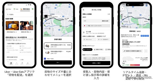Uber Japanが即時宅配便「Courier（クーリエ）」を全国展開
