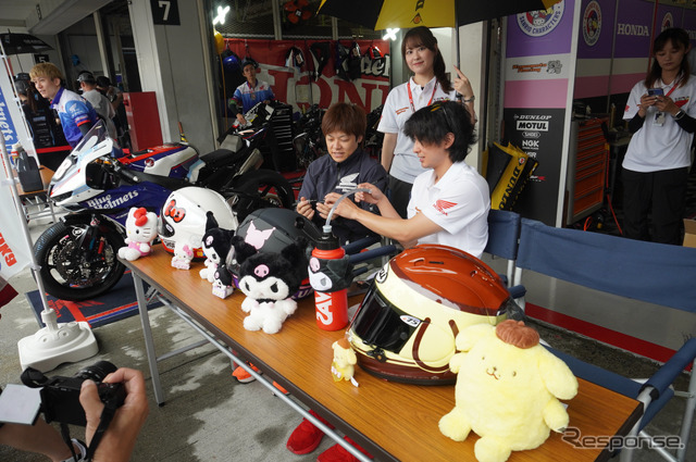 SANRIO CHARACTERS × Honda Kumamoto Racing 3選手のヘルメットもサンリオキャラ仕様に（鈴鹿8耐2026）