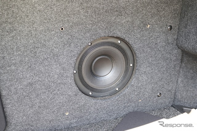 サブウーファーユニットにはパイオニアのTS-W10RSを2発チョイス。ステレオ再生で低音の立体感を表現した。