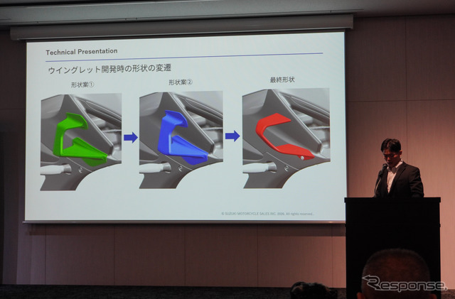 スズキ『GSX-R1000R』新型のウイングレット形状の変遷