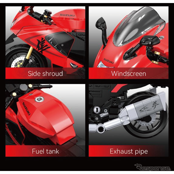 1/12スケールブロックキット「CaDA SUZUKI Hayabusa C62051W」