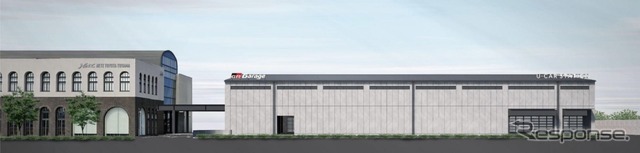 本店（左）・GR Garage富山新庄・U-CAR STATION富山（右）　統合後の外観イメージパース