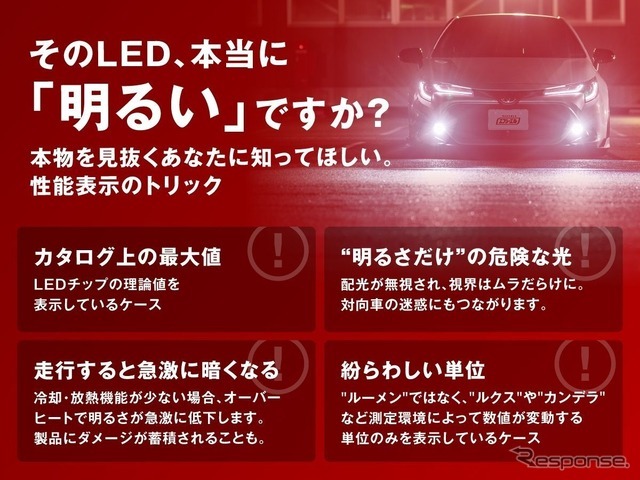 汎用LEDカスタムパーツ「グリルマーカーテープ 4連」