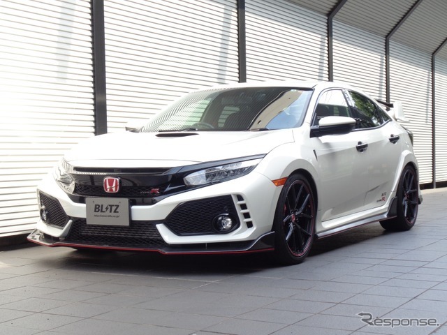 ブリッツ DAMPER ZZ-R A　FK8シビックタイプR装着例（フロント：21mmダウン / リア：23mmダウン）
