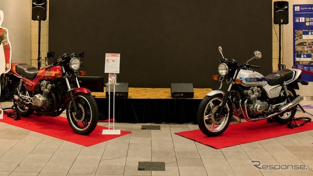 『バリバリ伝説』仕様とCM使用車、2台のCB750Fを展示