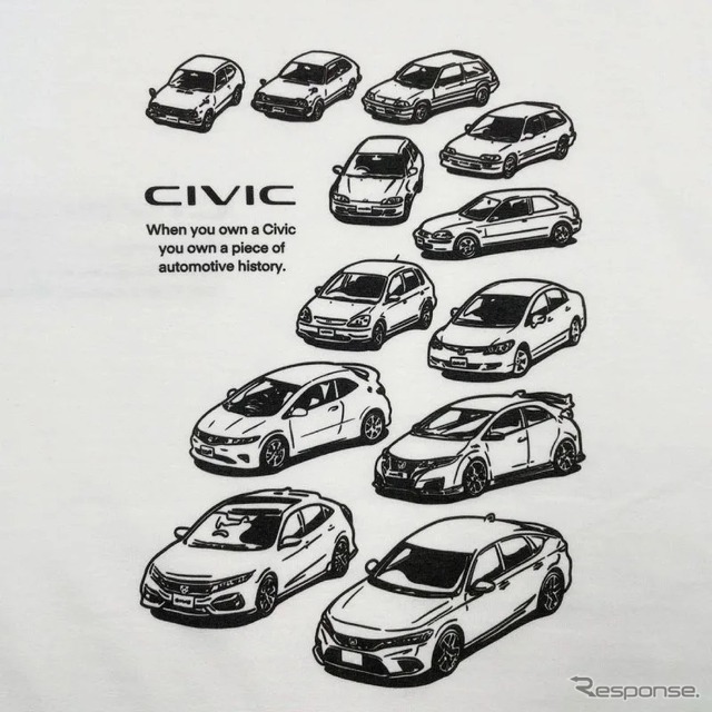 CIVICヒストリーTシャツ