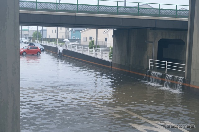 冠水したアンダーパス（イメージ）