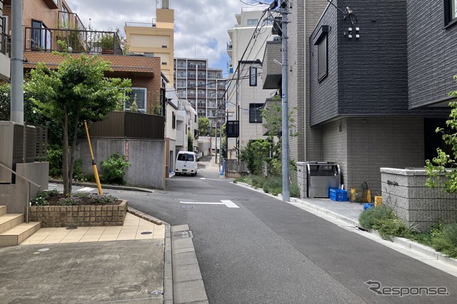 生活道路の例：法定速度30km/h