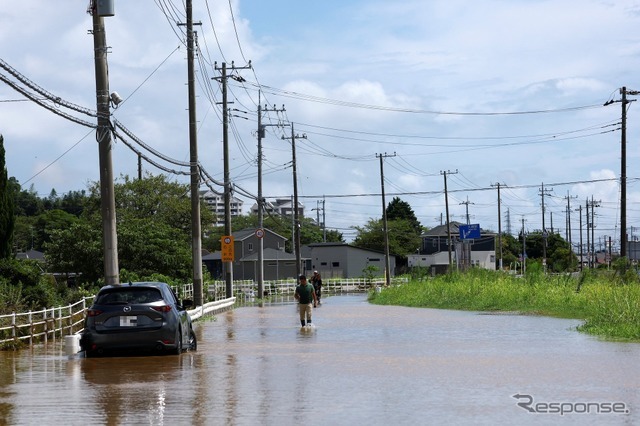 千葉県で記録的豪雨（8月14日、千葉県大網白里市）