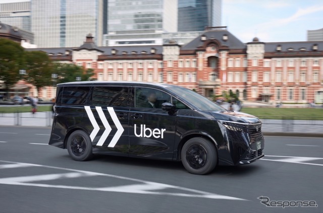 新型日産『エルグランド』がハイヤー配車サービス「Uberプレミアム」に導入