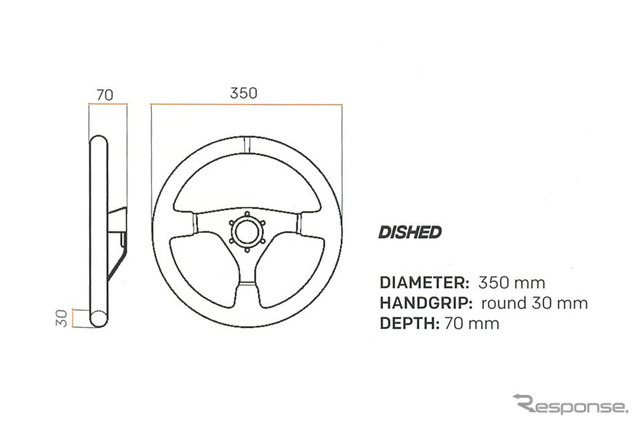 BLITZ OMP STEERING WHEEL Φ350 スペック